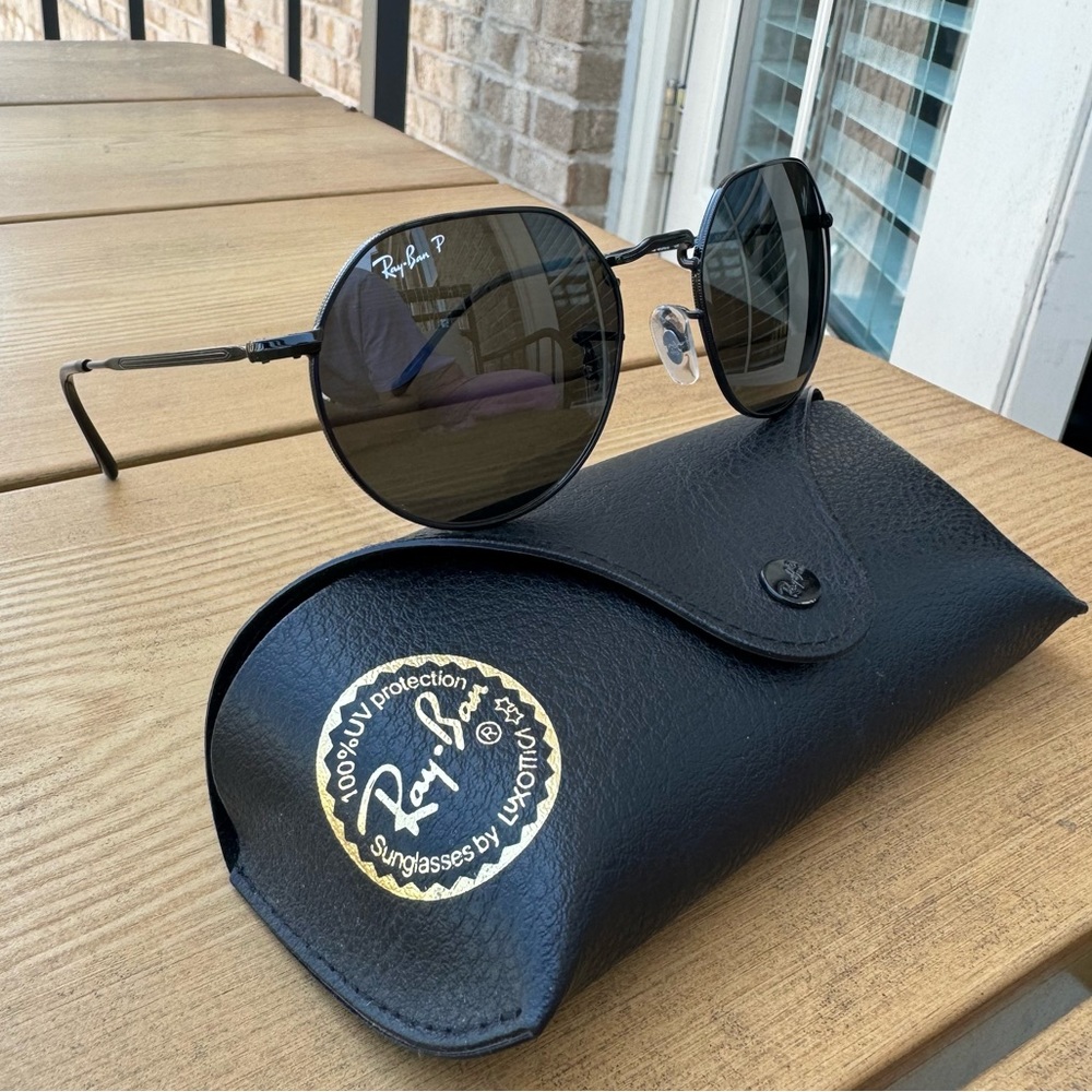 EUC Ray-Ban Raybans Ray-Bans RB3565 002/48 53-20 Jack Sunglasses Black